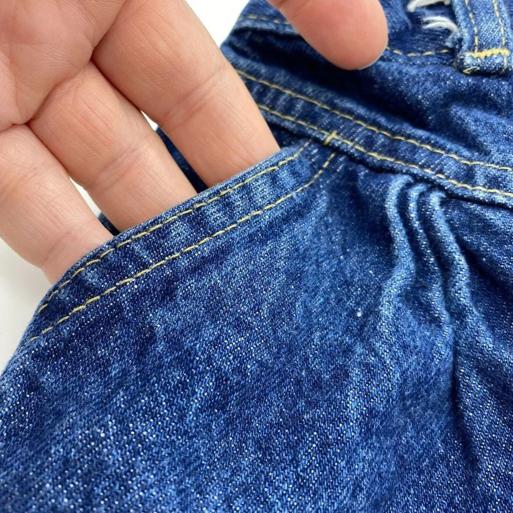 Vintage OshKosh B'Gosh girls denim jeans size 2T‎ cotton low yolk front